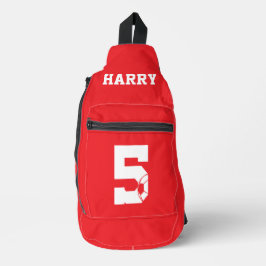 Red Personalised Football Boot Crossbody Bag