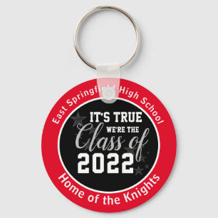 Red Personalisiert High School Class 2022 Schlüsselanhänger