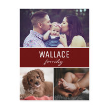 Red Personalisiert Photo Collage Weihnachten