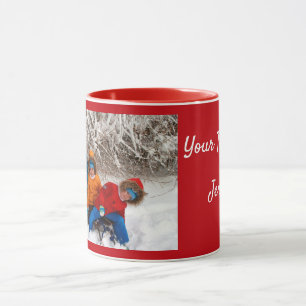 Red Personalize Foto Template Geschenk Kaffee Tass Tasse