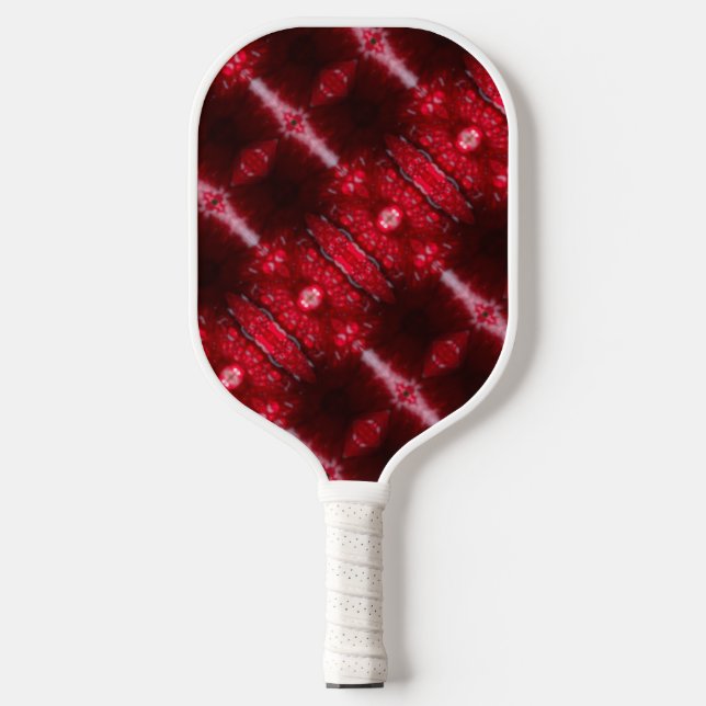 Red Petunia Ikat Pickleball Schläger (Vorderseite)