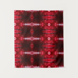 Red Petunia Ikat Wandteppich