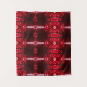 Red Petunia Ikat Wandteppich