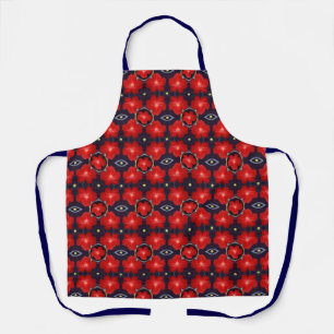 Red Petunia Pattern Schürze