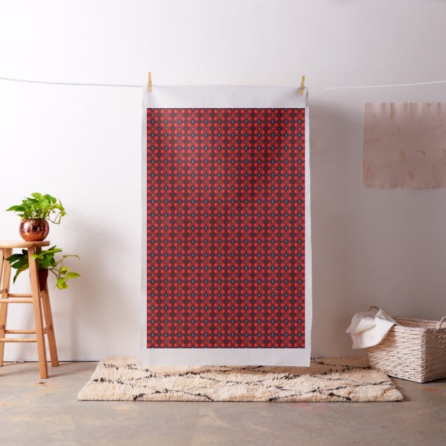 Red Petunia Pattern Stoff (Beispiel)