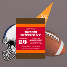 Red Pewter Orange Team Einladung zum Geburtstag