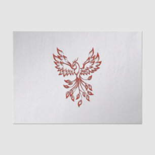 Red Phoenix erhöht Silber Seidenpapier