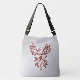 Red Phoenix erhöht Silber Tragetaschen Mit Langen Trägern