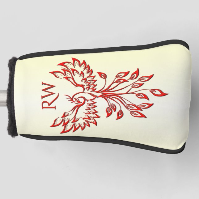 Red Phoenix Erhöhungen Golf Headcover (Vorderseite)