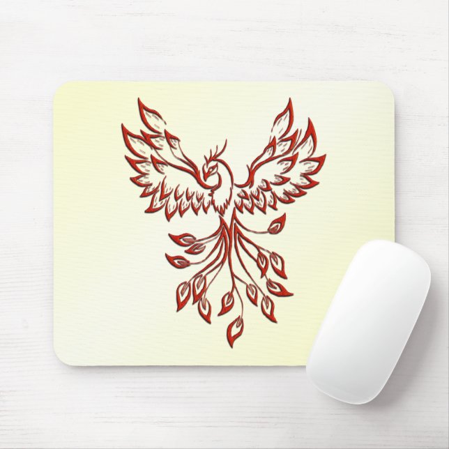 Red Phoenix Erhöhungen Mousepad (Mit Mouse)