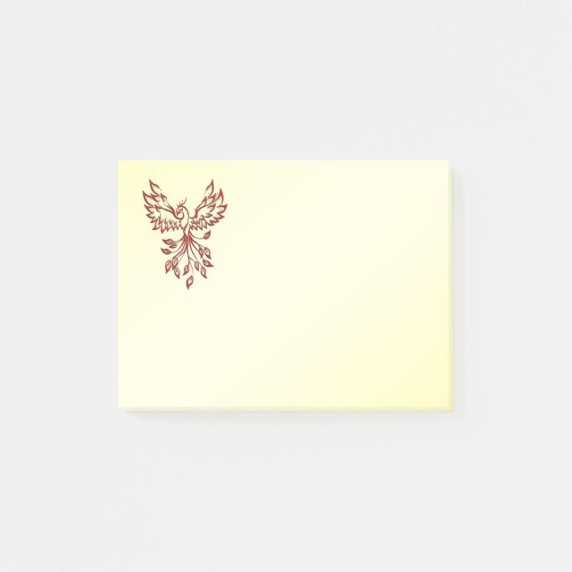Red Phoenix Erhöhungen Post-it Klebezettel (Vorderseite)