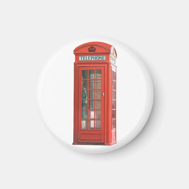 Red Phone Booth Magnet (Vorne)