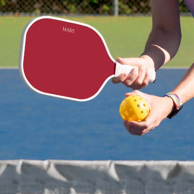Red Pickleball Paddle mit Namen (InSitu)