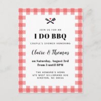 Red Picnic Kariert Tuch I Do GRILLEN Einladung