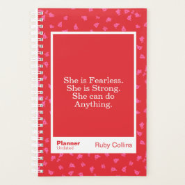 Red/Pink Floral Block Quote | Fully Customizable Planer