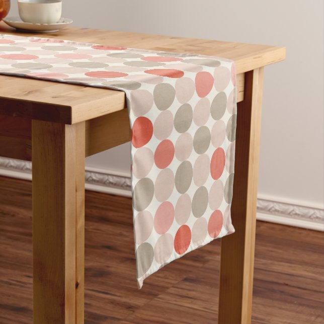 Red Pink Mocha Geometric Table Runner Großer Tischläufer (Beispiel)