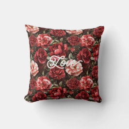 Red Pink Rose Flowers Kissen