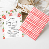 Red Pink Strawberry Daisy Berry Sweet Baby Dusche