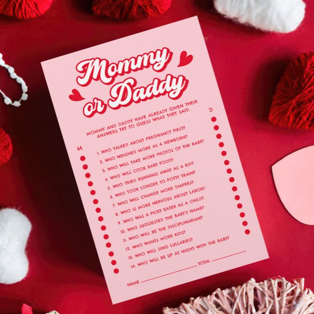 Red Pink Valentine Baby Showspielerin Ratet wer (Von Creator hochgeladen)