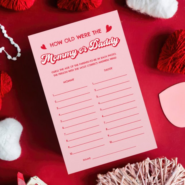 Red Pink Valentines Baby Showroom Guess Age (Von Creator hochgeladen)