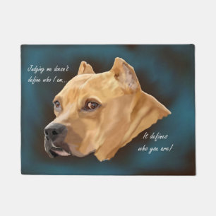 Red Pitbull Dog Fußmatte