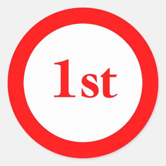 Red Place Runder Aufkleber (Vorderseite)