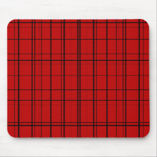 Red pläd christmas pattern mousepad