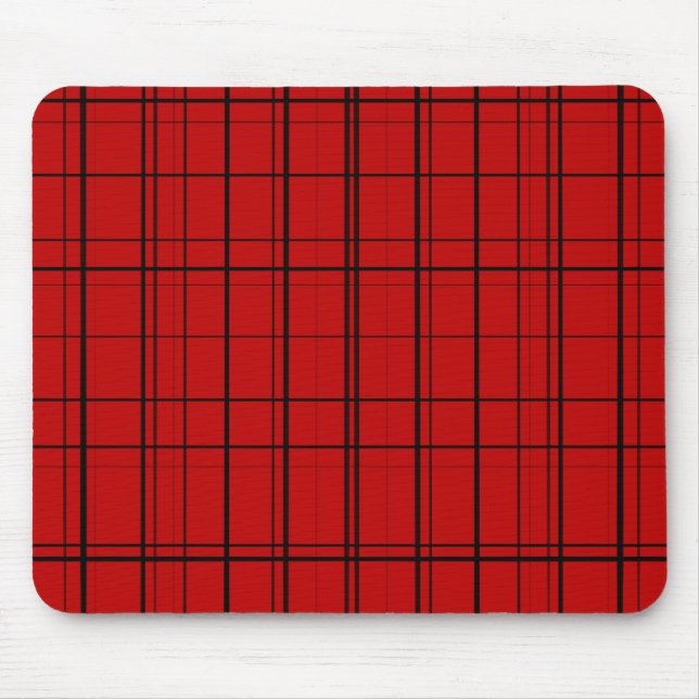 Red pläd christmas pattern mousepad (Vorne)