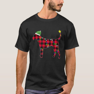 Red Plaid Buffalo Dog Pajama Christmas Gift Men Wo T-Shirt