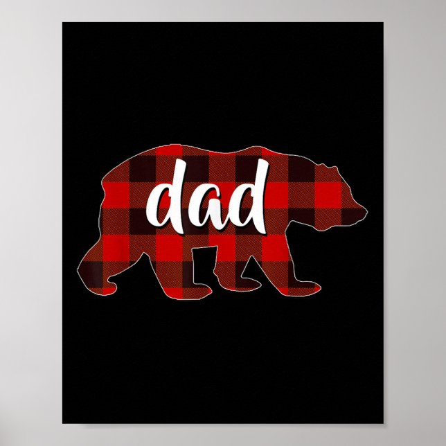 Red Plaid Dad Buffalo Matching Family Papa Pyjamas Poster (Vorne)