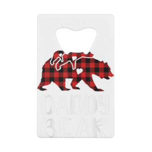 Red Plaid Daddy Bear Buffalo Matching Family Pajam Geldbeutel Flaschenöffner