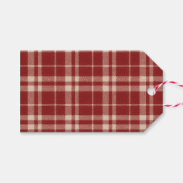 Red Plaid Geschenkanhänger