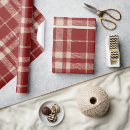Red Plaid Geschenkpapier