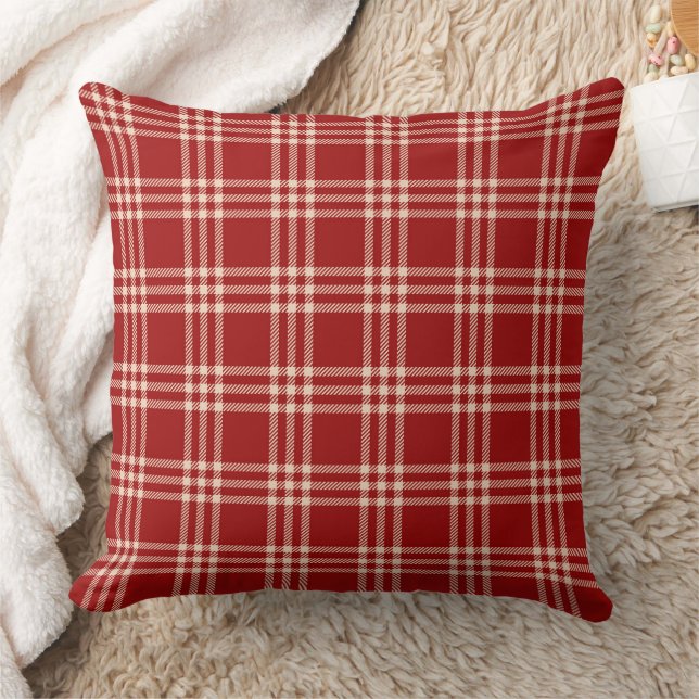 Red plaid pattern kissen (Decke)