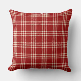 Red plaid pattern kissen
