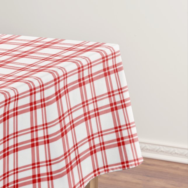 Red Plaid Print Tischdecke (Beispiel)