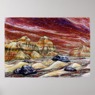 Red Planet Art Print Poster