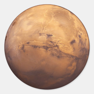 Red Planet Mars Runder Aufkleber