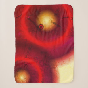 Red Planets Suns Circles Astronomie Blanket Sherpadecke