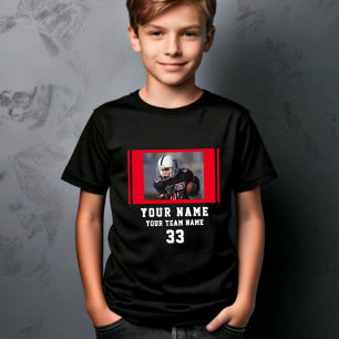 Red Player Name Number Team Foto T-Shirt