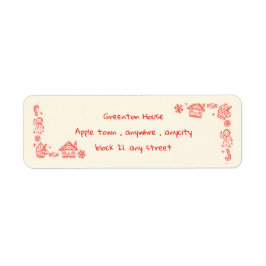 Red Playful Hand Drawn Doodle Whimsical Weihnachte