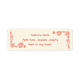 Red Playful Hand Drawn Doodle Whimsical Weihnachte