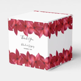 Red Plumeria Frangipani Wedding Geschenkschachtel