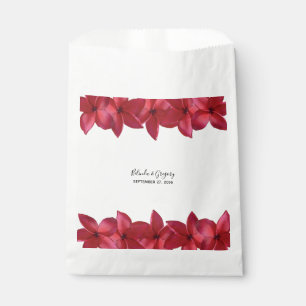 Red Plumeria Frangipani Wedding Geschenktütchen