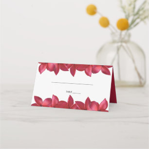 Red Plumeria Frangipani Wedding Platzkarte