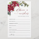 Red Poinsettia Christmas Bridal Advice & Wises<br><div class="desc">Elegante Dusty Blue Winter Foliage Advice Card. Personalisieren Sie mit der Braut zu sein Name und Datum der Dusche. Für weitere Anpassungen klicken Sie bitte auf den Link "Weiter anpassen". Wenn Sie Hilfe benötigen,  kontaktieren Sie mich bitte.</div>