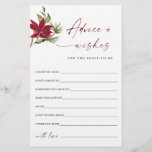 Red Poinsettia Christmas Bridal Advice & Wises<br><div class="desc">Elegante Dusty Blue Winter Foliage Advice Card. Personalisieren Sie mit der Braut zu sein Name und Datum der Dusche. Für weitere Anpassungen klicken Sie bitte auf den Link "Weiter anpassen". Wenn Sie Hilfe benötigen,  kontaktieren Sie mich bitte.</div>