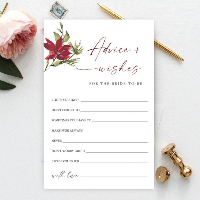 Red Poinsettia Christmas Bridal Advice & Wises (Von Creator hochgeladen)