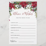 Red Poinsettia Christmas Bridal Advice & Wises<br><div class="desc">Personalisieren Sie mit der Braut zu Braut Name und Datum der Dusche. Für weitere Anpassungen klicken Sie bitte auf den Link "Weiter anpassen". Wenn Sie Hilfe benötigen,  kontaktieren Sie mich bitte.</div>