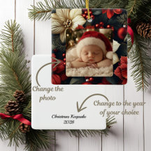 Red Poinsettia Christmas Keepake